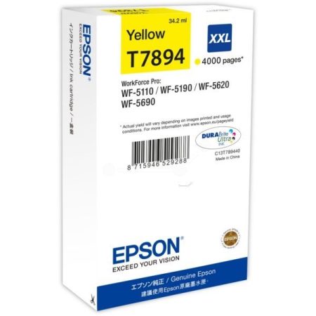 Patron Epson T7894 Yellow 4K