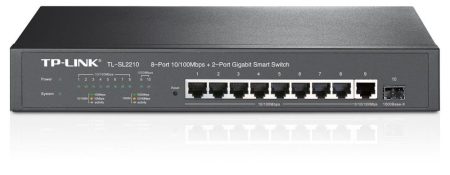 TP-Link TL-SL2210 Smart Switch Fém,8x100/1xGb/SFP