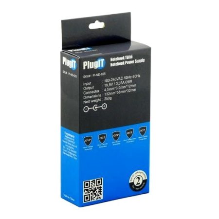 PlugIT PI-ND-25 HP 19,5V 3,33A 65W notebook töltő